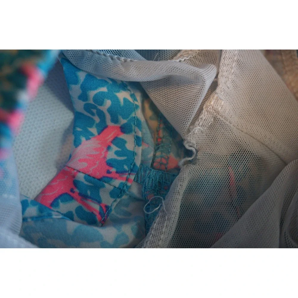 Chubbies Kids 2T Swim Trunks Blue Pink Flamingo Print Mesh Lined Shorts